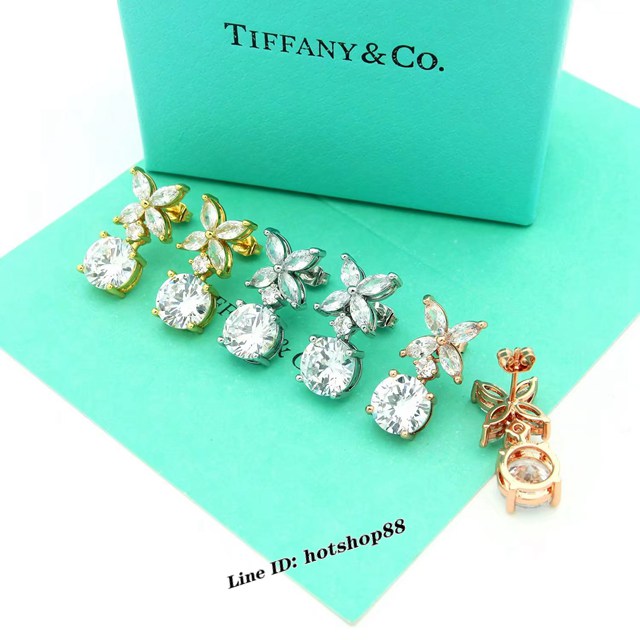 Tiffany新款鑽石耳吊耳釘 蒂芙尼馬眼Tiffany耳環 zgb3115